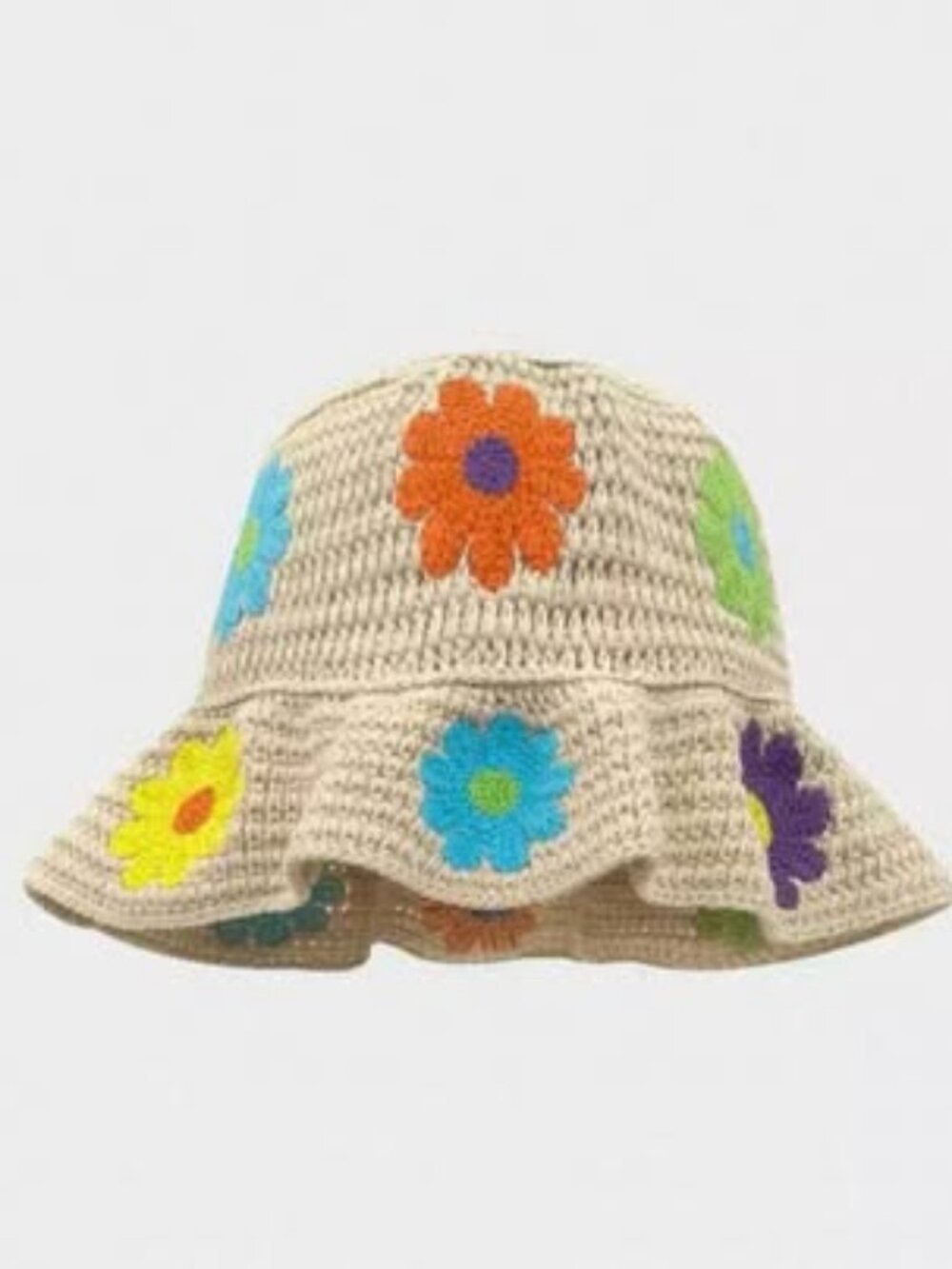Handmade Crochet Floral Bucket Hat